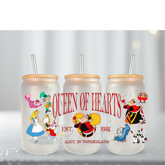 Queen Of Hearts Name UV DTF Cup Wrap