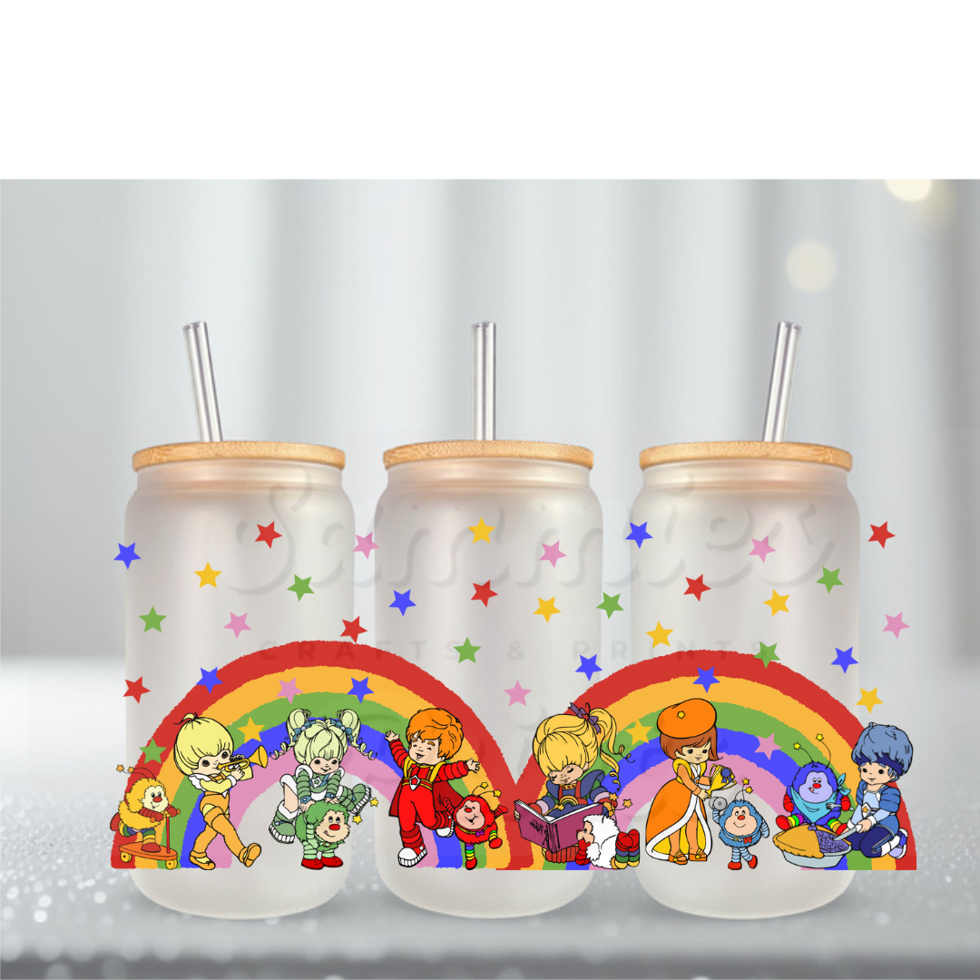 Rainbow Crew W 2 Rainbows UV DTF Cup Wrap