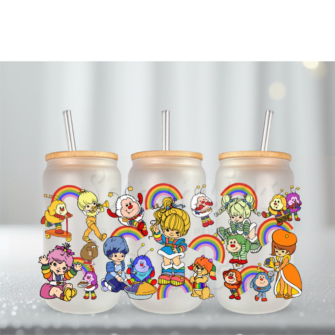 Rainbow Girl W Small Crew UV DTF Cup Wrap