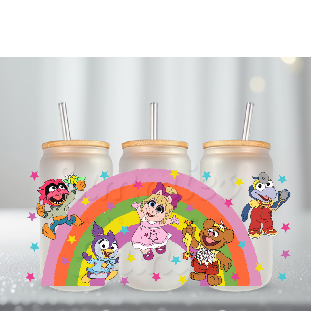 Sesame Friends Rainbows UV DTF Cup Wrap