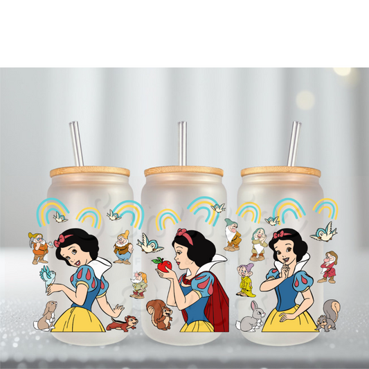 Princess W Rainbows UV DTF Cup Wrap