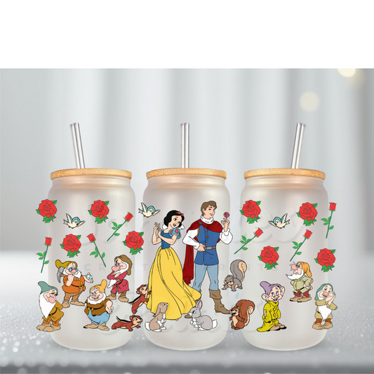 Snow W Princess Roses UVDTF Cup Wrap