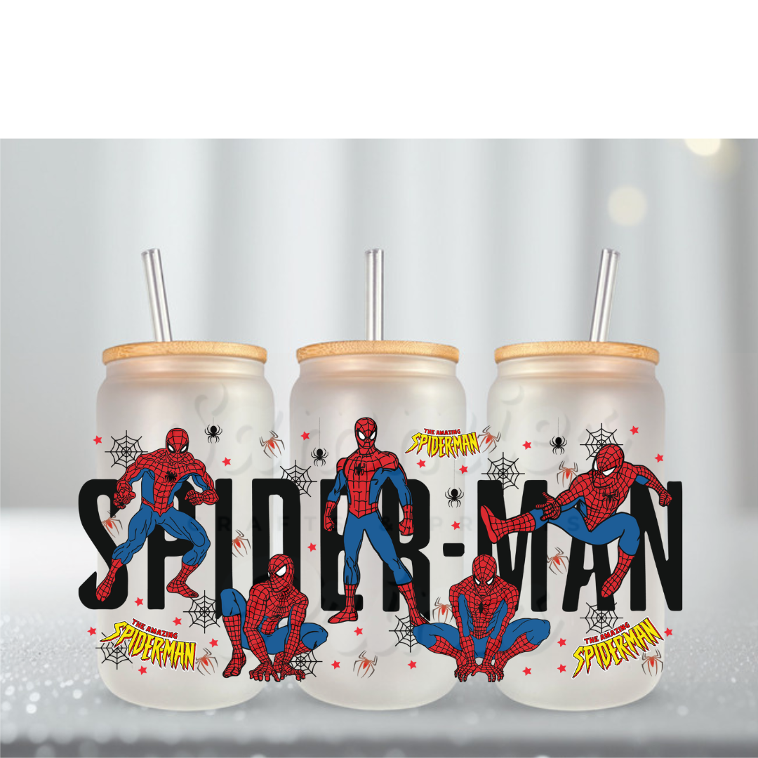 Spidey Multi Big Red UV DTF Cup Wrap