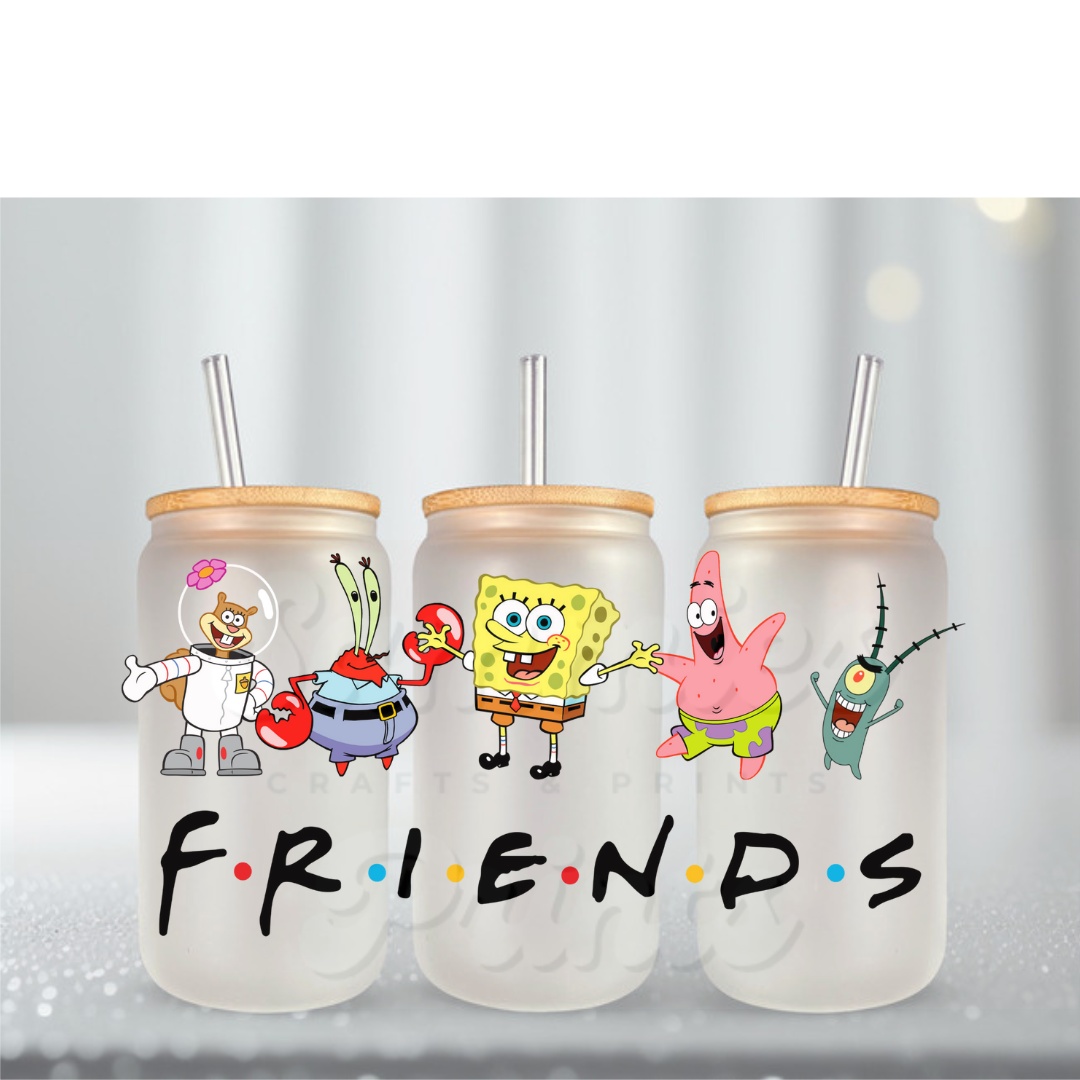 Sponge Friends UV DTF Cup Wrap