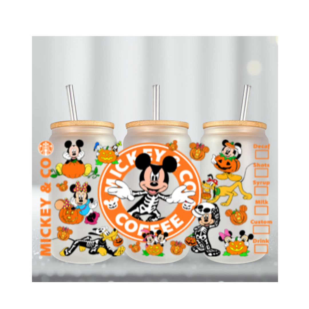 Mouse Skeleton Halloween UV DTF Cup Wrap