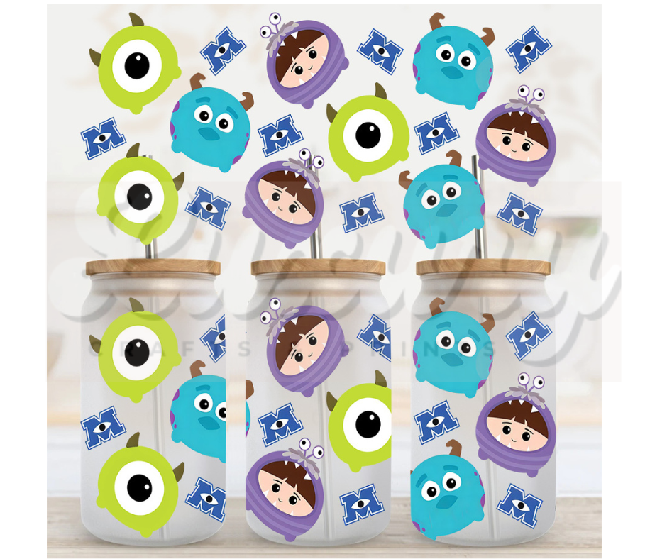 Tiny Monsters Incorporated UV DTF Cup Wrap