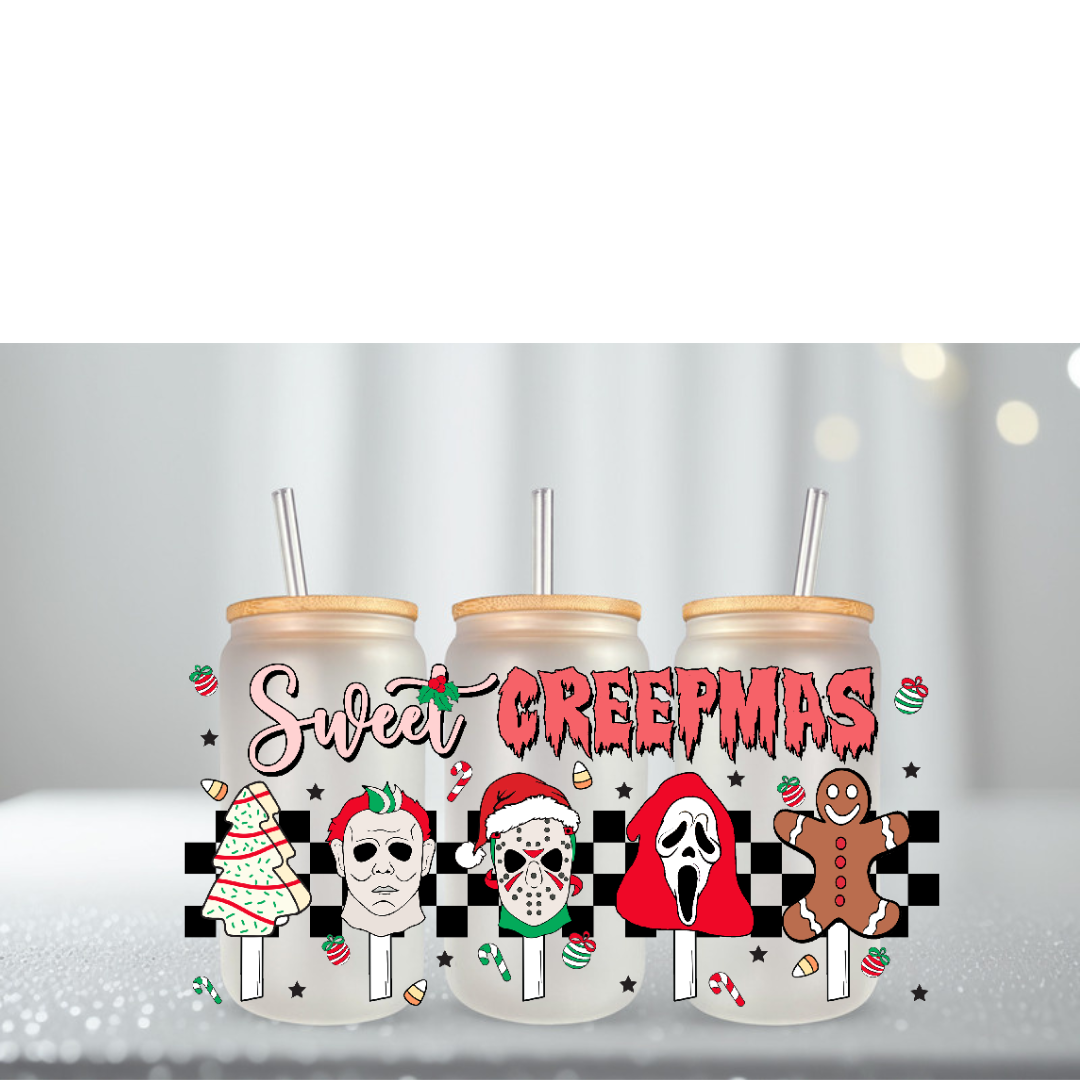 Sweet Creepmas Christmas UV DTF Cup Wrap