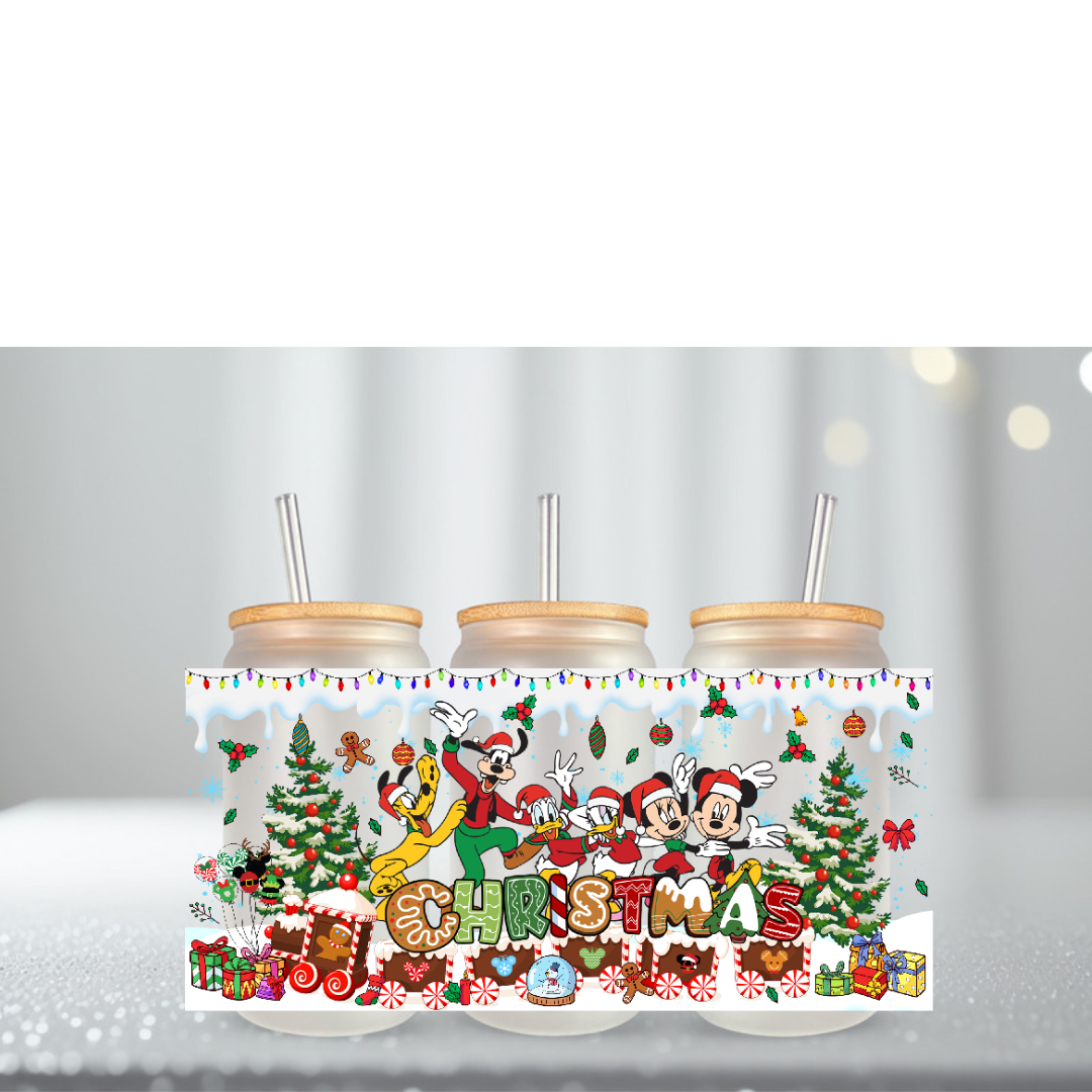 Mouse Gang Christmas UV DTF Cup Wrap