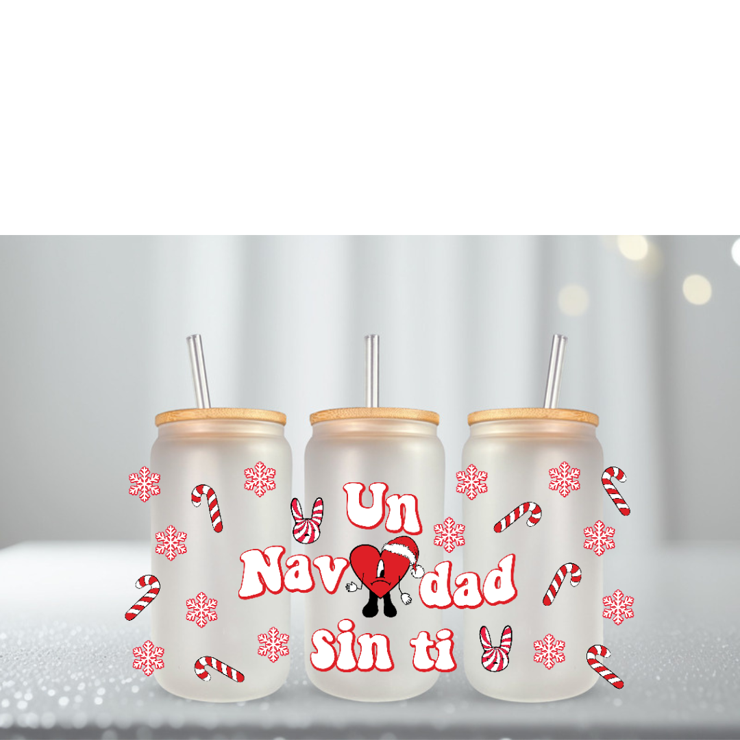 Candy Cane Sin Ti UV DTF Cup Wrap