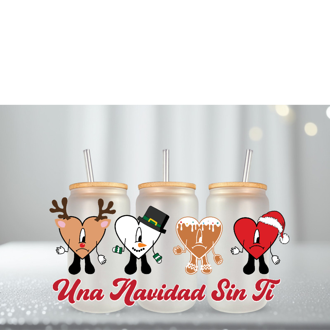 Navidad Sin Ti UV DTF Cup Wrap