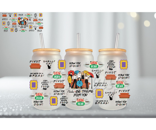 Friends Couch UV DTF Cup Wrap