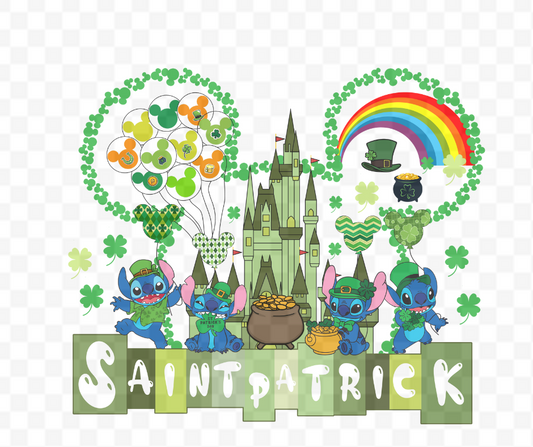 Saint Patrick Blue Alien Pot of Gold DTF #4