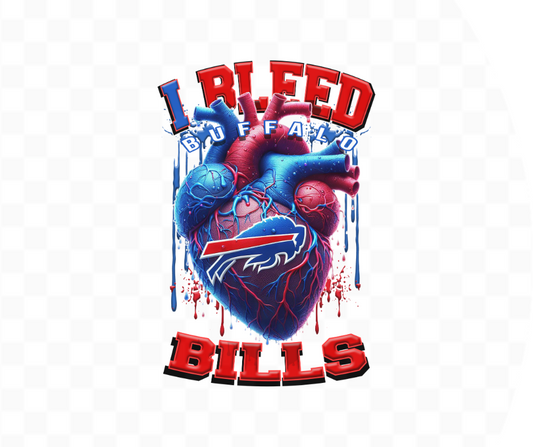 I Bleed Bills Football DTF