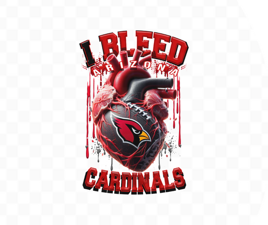 I Bleed Cardinals Football DTF