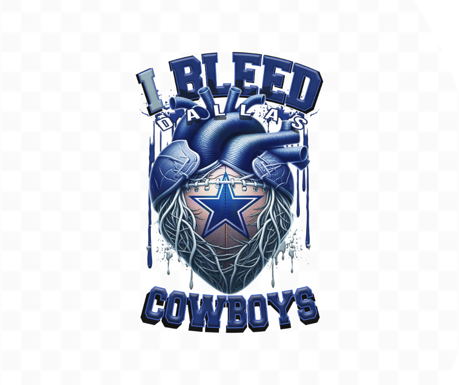 I Bleed Cowboy Football DTF