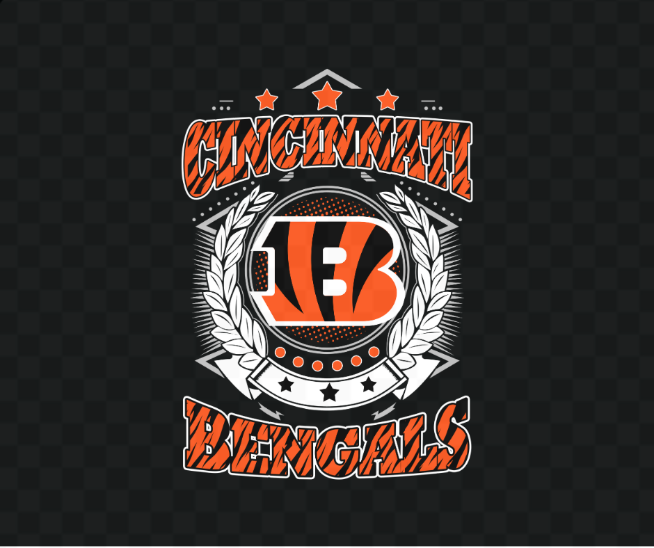 Bengal Garland Football DTF Heat Transfer