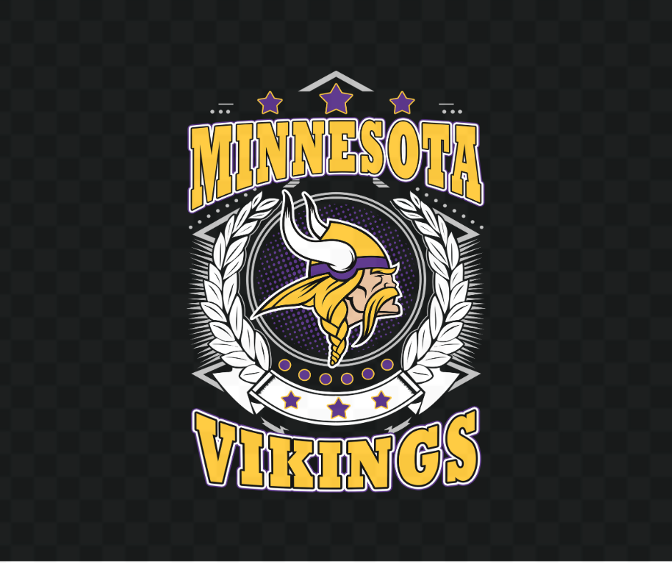 Viking Garland Football DTF Heat Transfer