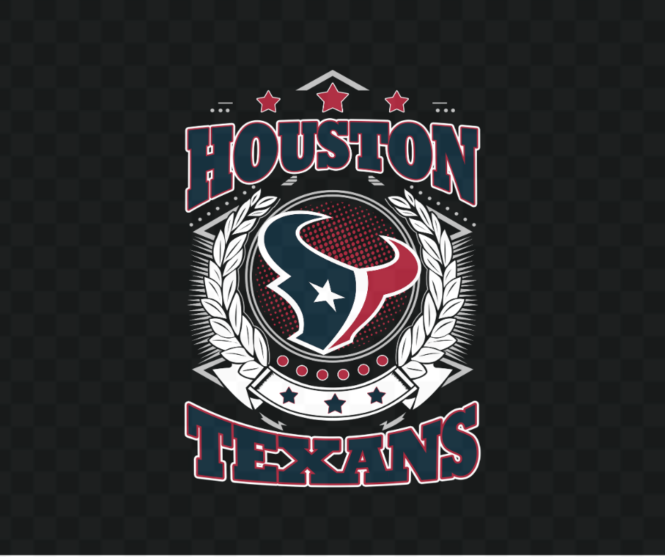 Texans Garland Football DTF Heat Transfer