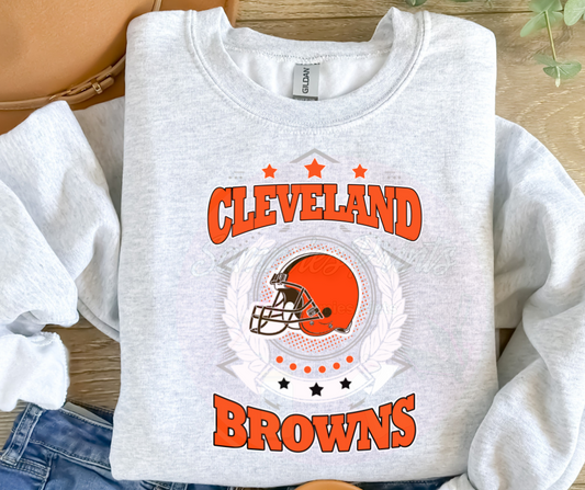 Browns Garland Football DTF Heat Transfer