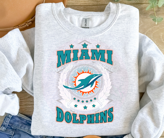 Dolphin Garland Football DTF Heat Transfer