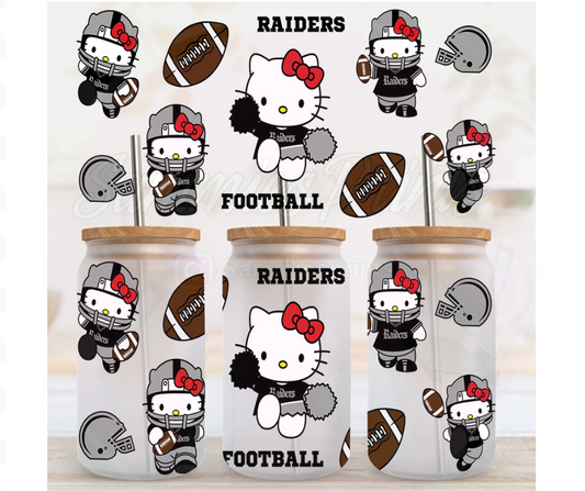 Football Kitty Raider UV DTF Cup Wrap