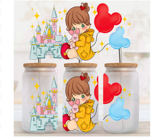 Precious Moments Castle Balloons UV DTF Cup Wrap