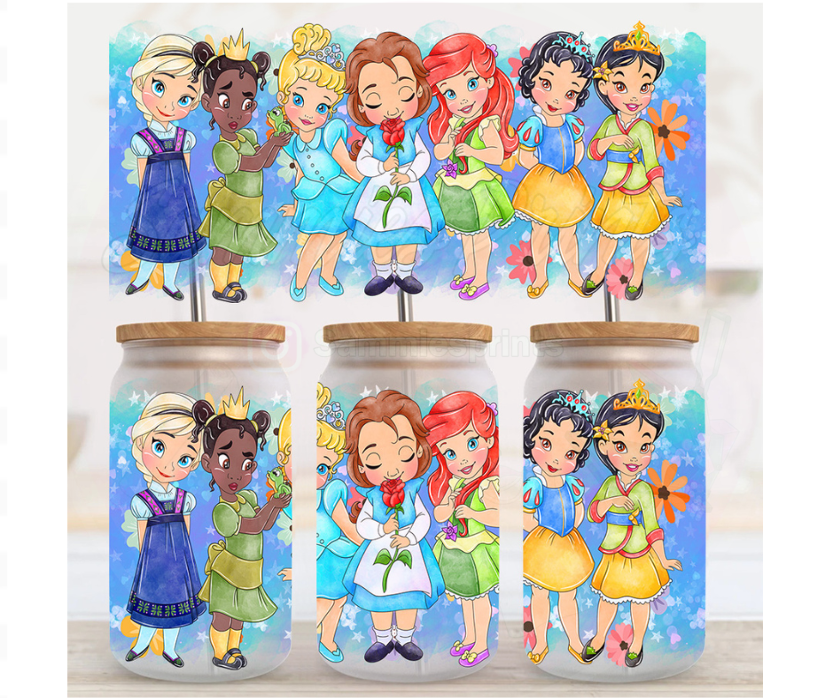 Tiny Princess Crew UV DTF Cup Wrap