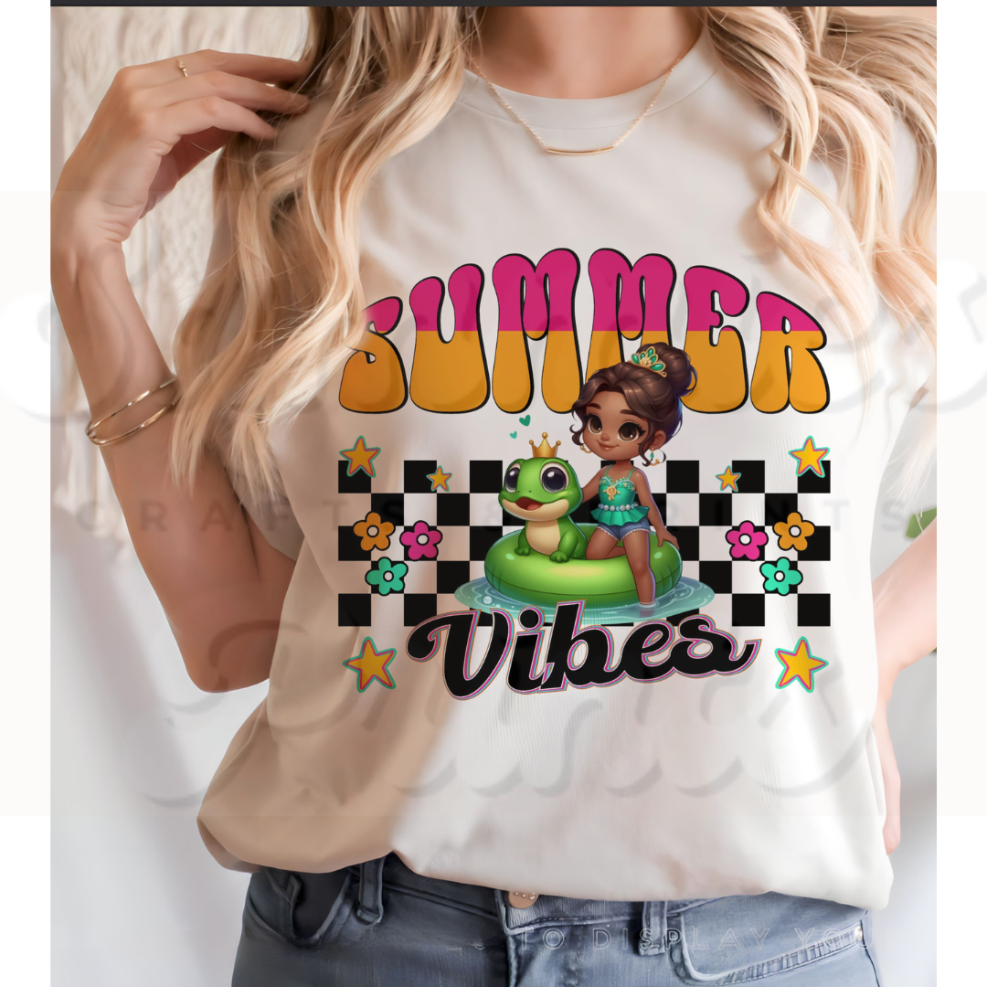 Tiana Summer Vibes DTF Heat Transfer