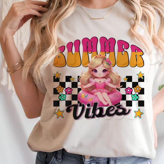 Sleeping Princess Summer Vibes DTF Heat Transfer