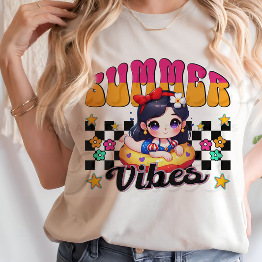 Beauty Sleeping Summer Vibes DTF Heat Transfer