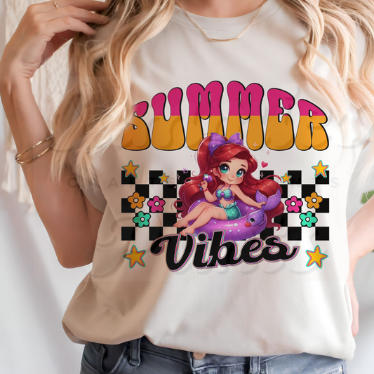 Water Princess Summer Vibes DTF Heat Transfer