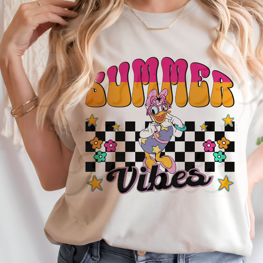 Girl Duck Summer Vibes DTF Heat Transfer