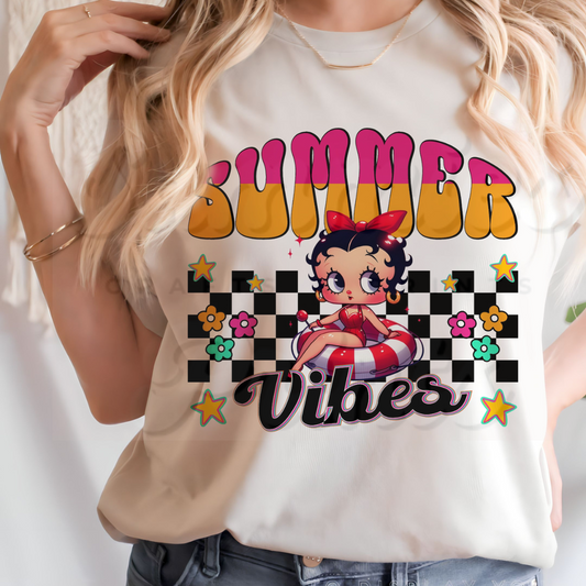 Betty Summer Vibes DTF Heat Transfer