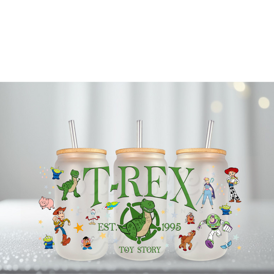 Toy Dino Name UV DTF Cup Wrap