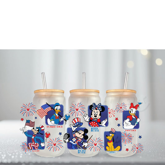 July Mouse Crew Blocked UV DTF Cup Wrap