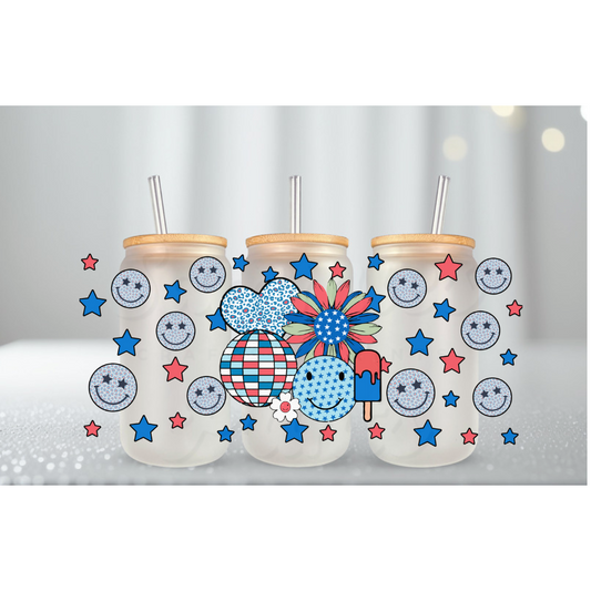 Retro 4th Of July 2 UV DTF Cup Wrap