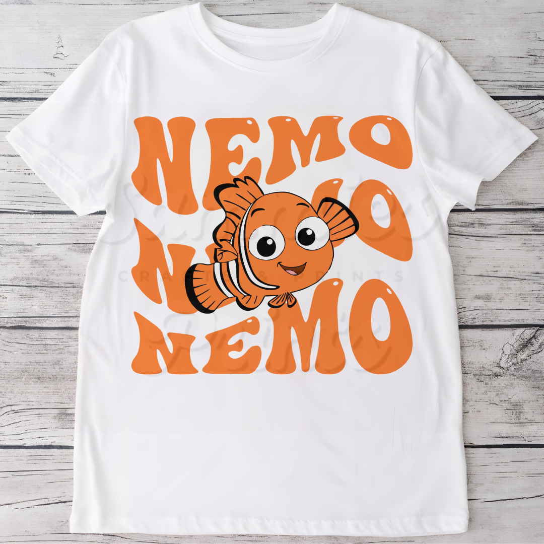 Orange Fish Big Name DTF Heat Transfer