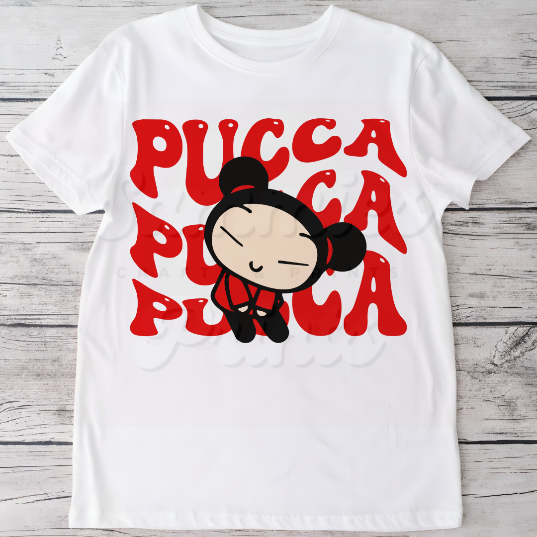 Pucca Big Name DTF Heat Transfer