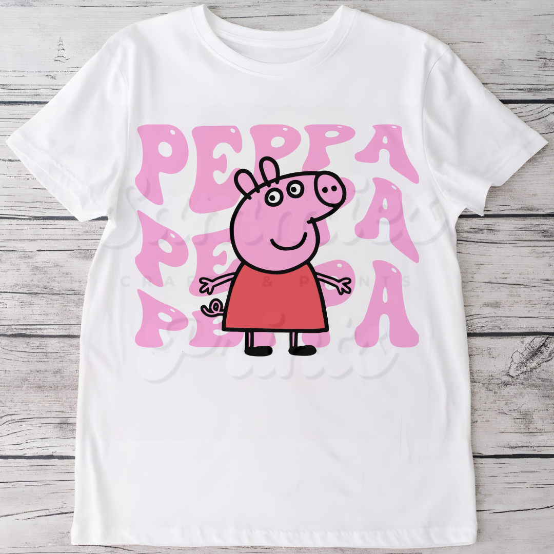 Peppa Big Name DTF Heat Ttransfer