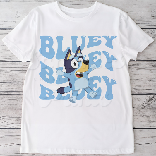 Blue Dog Big Name DTF Heat Transfer