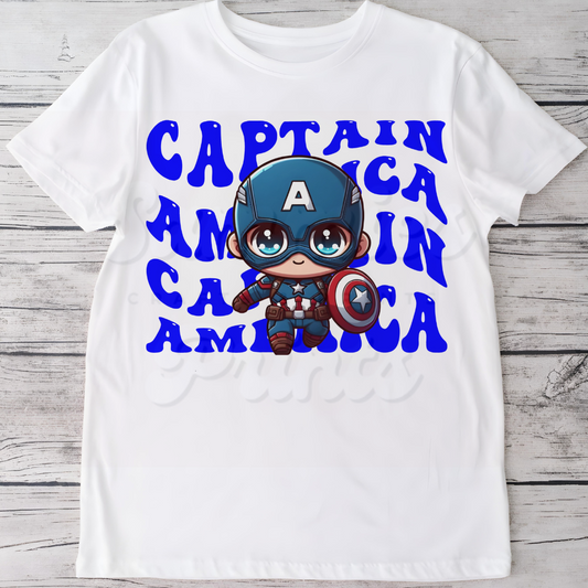 Capt. America Big Name DTF Heat Transfer