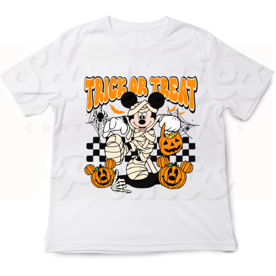 Trick or Treat Mummy Mouse DTF Heat Transfer