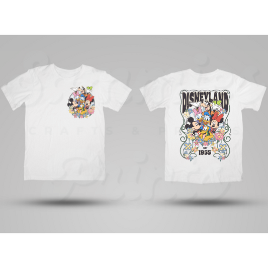 Mouse Crew 1955 Flowers SET DTF Heat Transfer