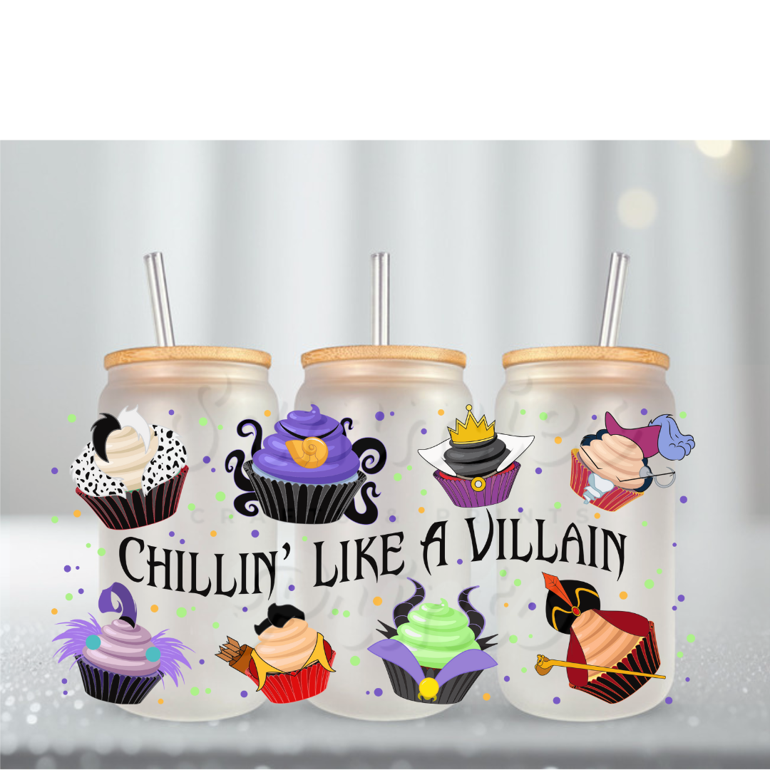 Villain Cupcakes UV DTF Cup Wrap