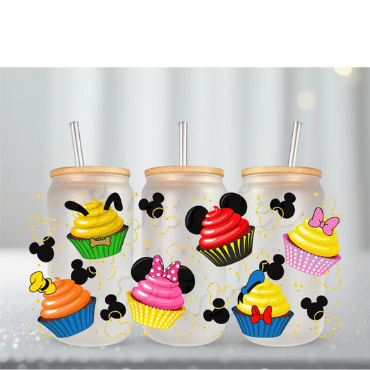 Mouse Cupcakes UV DTF Cup Wrap