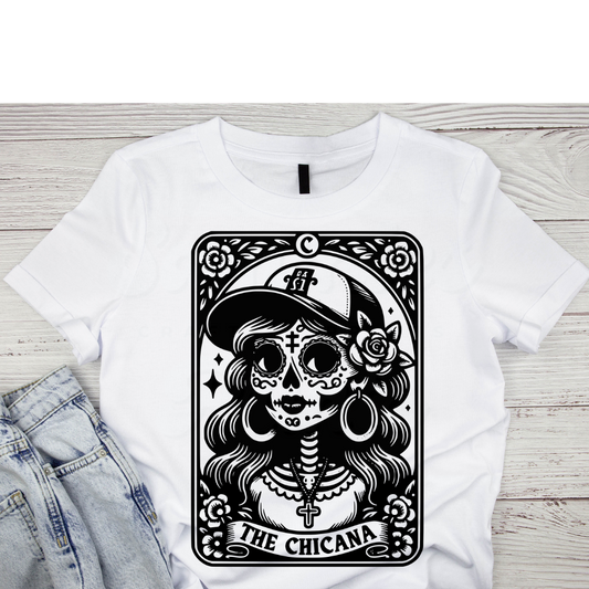 Chicana Solid Black DTF Heat Transfer