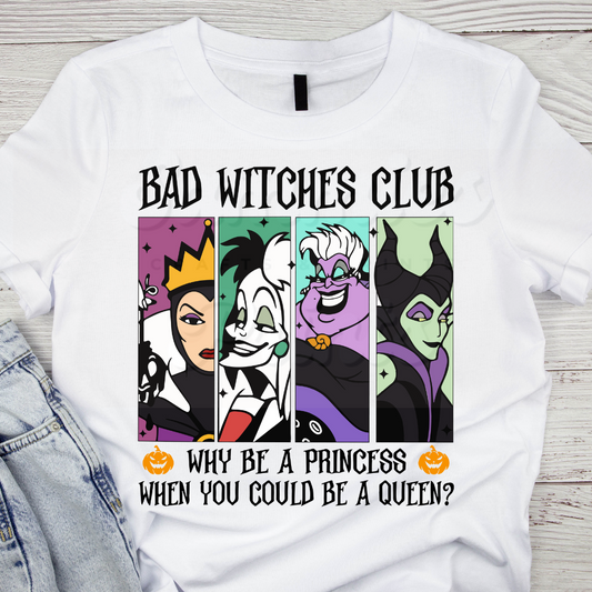 Bad Witches Black DTF Heat Transfer