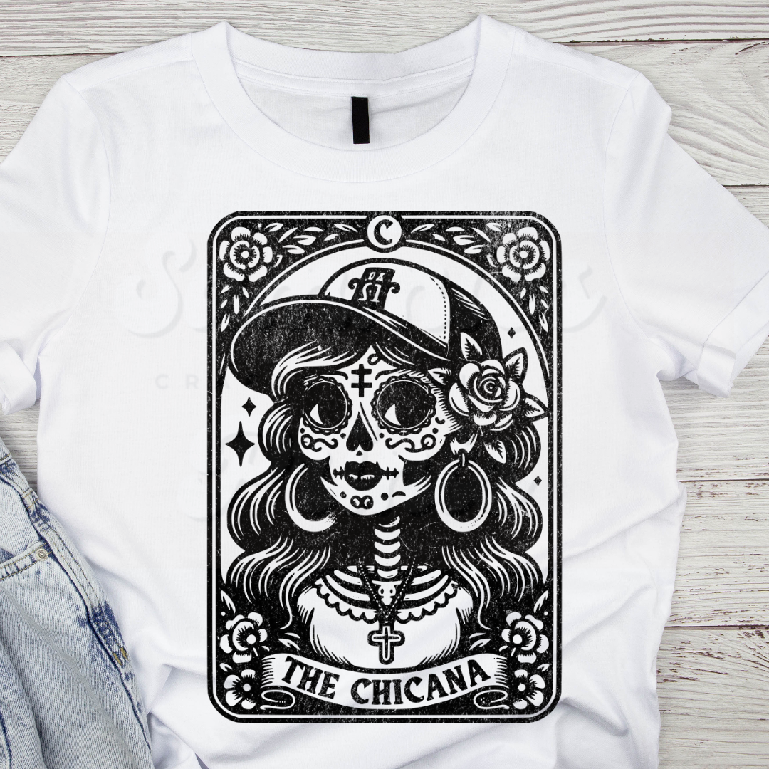 Chicana Distressed DTF Heat Transfer