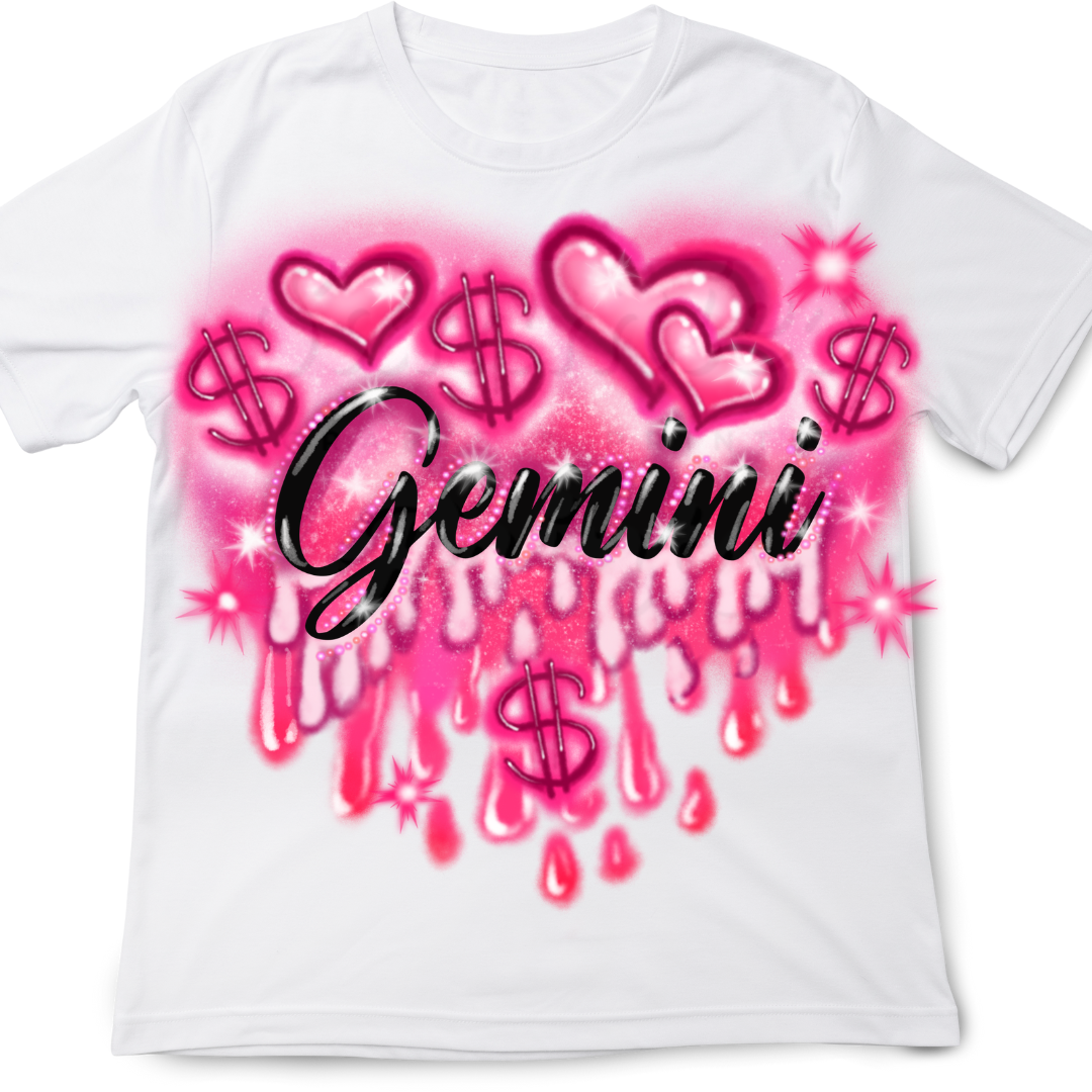 Gemini Heart DTF