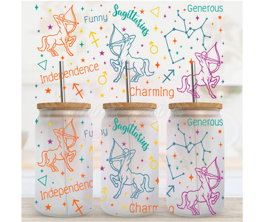 Sagittarius Zodiac Sign UV DTF Cup Wrap